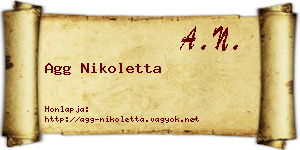 Agg Nikoletta névjegykártya